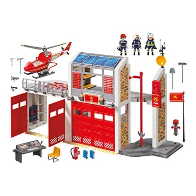 Image de Playmobil City Action 9462 Caserne de pompiers avec hélicoptère