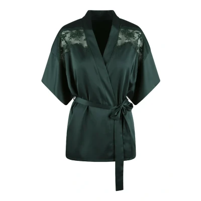 Afbeelding van Lingadore Kimono Pyjamashirt, Dames, Maat: XS, Garden green