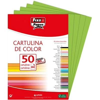 Afbeelding van Fixo Paper 11110327 kartonpapier, A4, 180 g, limoengroen, 50 vellen
