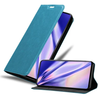 Afbeelding van Cadorabo Hoesje geschikt voor Samsung Galaxy M31s in BENZINE TURKOOIS Beschermhoes met magnetische sluiting, standfunctie en kaartvakje Book Case Cover Etui