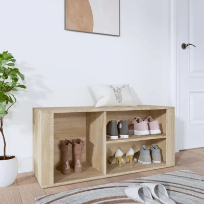 Afbeelding van Schoenenkast 100x35x45 cm bewerkt hout sonoma eikenkleurig