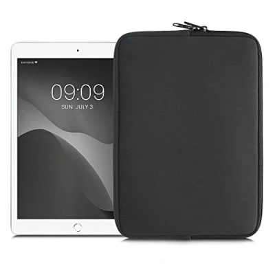 Afbeelding van kwmobile universele Tablet hoes Stevige stijlvolle voor tablets Neopreen sleeve geschikt 9,7&quot; 11&quot; donkergrijs