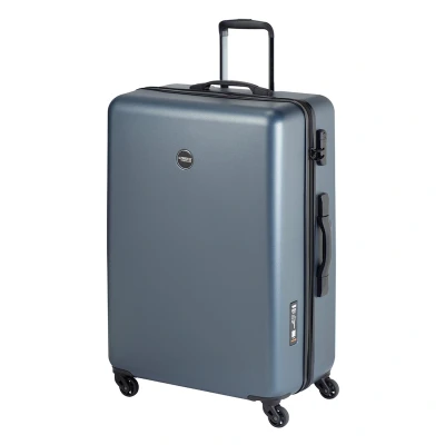 Afbeelding van Princess Traveller PT 01 with Scale Large Trolley platinum navy Harde Koffer