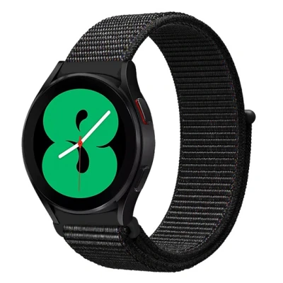 Afbeelding van Garmin Venu 2 &amp; 3 Sport Loop nylon bandje Zwart gemêleerd