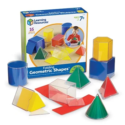 Afbeelding van Learning Resources Originele uitvouwbare geometrische vormen, 27,3 x 8,9 cm, wit