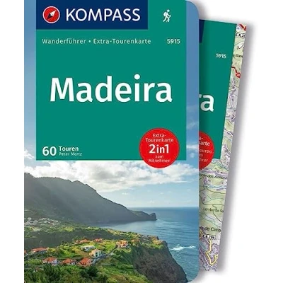 Afbeelding van KOMPASS Wanderführer Madeira, 60 Touren mit Extra Tourenkarte