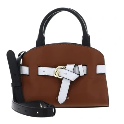 Afbeelding van COCCINELLE Leren handtas schoudertas Sabine Handbag Cognac / Noir Snow bruine