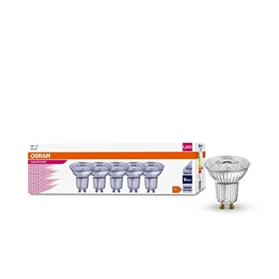 Afbeelding van OSRAM 5 stuks led reflectorlampen met GU10 fitting energiebesparend, lange levensduur 15.000 H, 36 stralingshoek, warm wit PAR16 50 4,3W/3000K