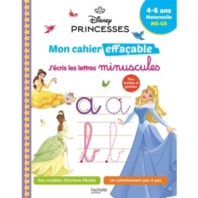 Image de Disney Princesses Mon cahier effaçable J&#039;écris les lettres minuscules (4 6 ans)