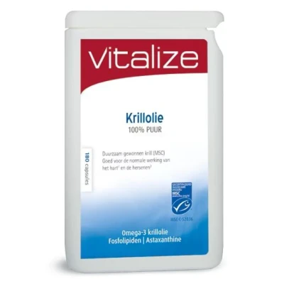 Afbeelding van Vitalize Krillolie 100% Puur Capsules 180capsules