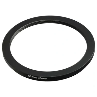 Afbeelding van vhbw Step Down Ring Adapter 67mm naar 58mm Camera Lens Metaal Zwart