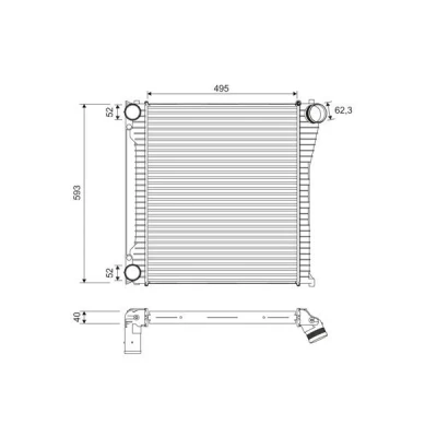 Afbeelding van VALEO 818397 Intercooler Aluminium Zonder sensor