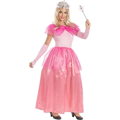 Afbeelding van Funidelia Prinsessenkostuum voor dames, middeleeuwen, prinsessen, koningin, kostuum volwassenen en accessoires Halloween, carnaval feesten. Maat XL Roze
