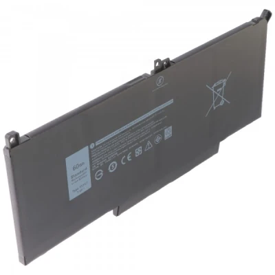 Afbeelding van Accu geschikt voor Dell Latitude E7480, Li Polymer, 7.6V, 7895mAh, 60.0Wh