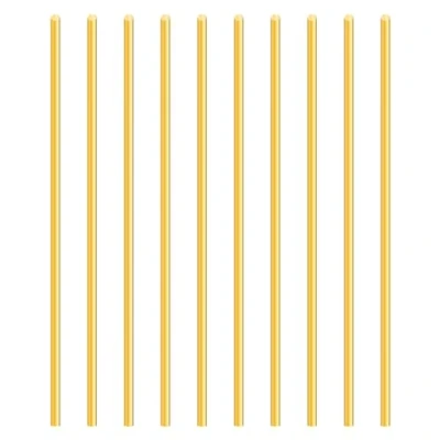 Afbeelding van iMeistek messing staaf 1 mm, lengte 150 mm massief rond om te knutselen (10 stuks)