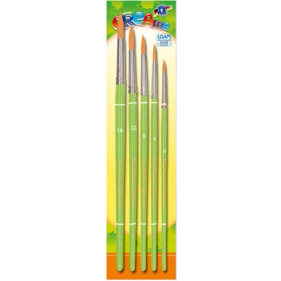 Afbeelding van Feuchtmann Klecksi Penselen Set Creame 5 Stuks