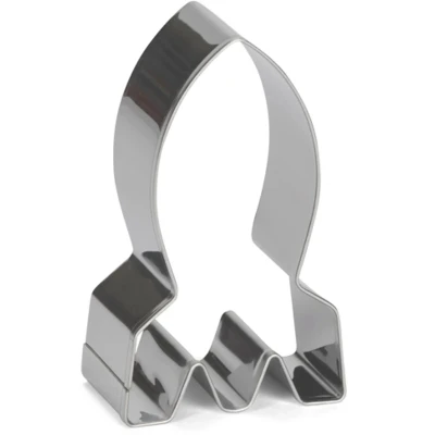 Afbeelding van uitsteekvorm Raket 7 cm RVS zilver