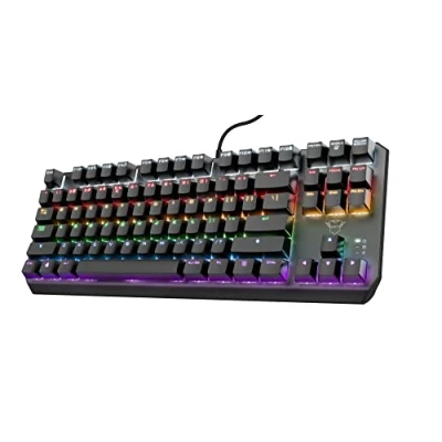 Afbeelding van Trust Gaming 24407 GXT 834 Callaz mechanisch toetsenbord TKL, ledverlichting, Outemu netwerkschakelaars, USB gamingtoetsenbord voor Windows, Mac, PC, computer, laptop, zwart