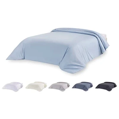 Afbeelding van Todocama Microvezel dekbedovertrek met extra zacht gevoel. Lichtblauw Bed 80/90 150 x 220 cm.