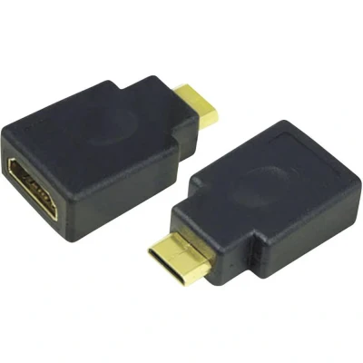 Afbeelding van LogiLink AH0009 HDMI Adapter [1x stekker C mini 1x bus] Zwart Vergulde steekcontacten
