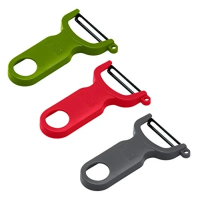 Afbeelding van KUHN RIKON Originele Swiss Peeler, set van 3, groen, rood en grijs