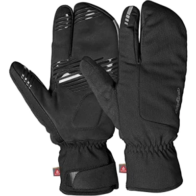 Afbeelding van GripGrab Nordic 2 Windproof Strenge Winter Lobster Fietshandschoenen Zwart Unisex Maat S