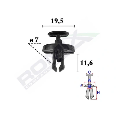 Afbeelding van ROMIX C70623 Splijtnagel TOYOTA: Verso, LEXUS: RX IV