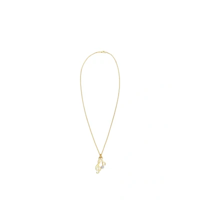 Afbeelding van Elli Music CLEF Ketting goldcoloured, Dames, Maat: 45, Gold coloured