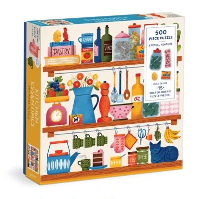 Afbeelding van Galison Kitchen Essentials puzzel 500 stukjes met gevormde