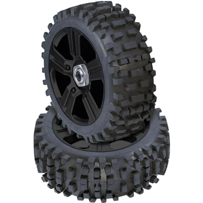 Afbeelding van Reely 1:8 Buggy Complete wielen Stollen 5 spaaks Zwart 4 stuk(s)