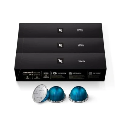 Image de Nespresso Capsules VertuoLine, Odacio, Dark Roast Coffee, 30 Count Coffee Pods, Brews 7,8 oz