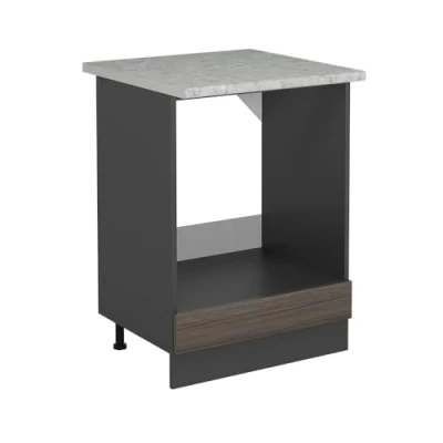 Afbeelding van Vicco Ovenombouwkast R Line, Edel grijs/Antraciet, 60 cm WB Marmer