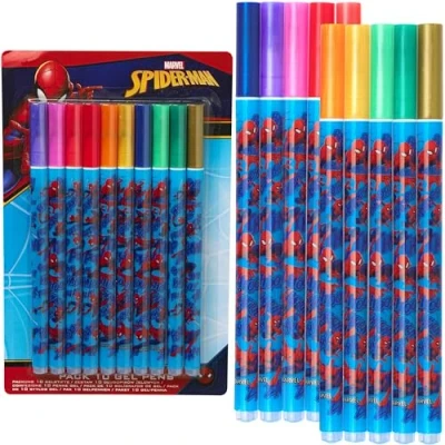 Afbeelding van Disney Spiderman gelpennen voor kinderen, veelkleurig, 10 stuks, schoolbenodigdheden (Multi Spiderman)