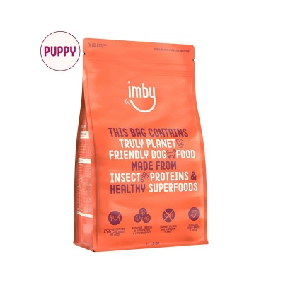 Afbeelding van Imby Hondenvoer Puppy 1.5kg o.b.v. insecten Hypoallergeen en CO2 neutraal Ovengebakken brokjes