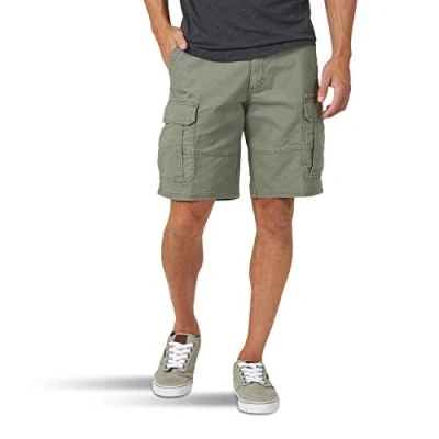Afbeelding van Wrangler Authentics Classic Cargo Stretch Shorts Heren, Olijf