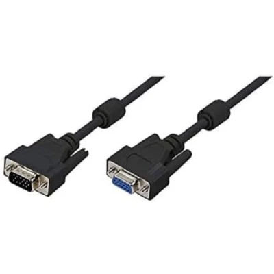 Afbeelding van Logilink VGA (D Sub) naar female 1.8 m Zwart