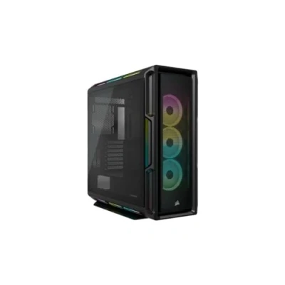 Image de CORSAIR iCUE 5000T RGB Mid tower ATX étendu panneau latéral fenêtré (verre trempé) pas d&#039;alimentation (ATX) noir USB/Audio