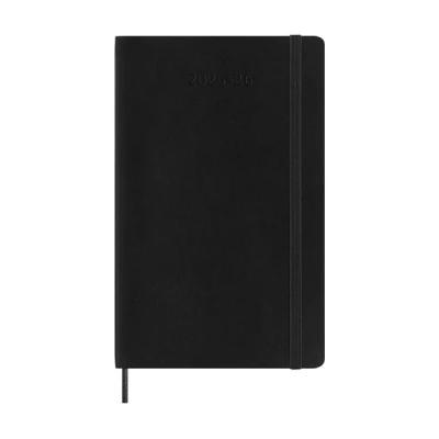 Image de Agenda civil Moleskine 18 mois Semainier Grand Format Souple Noir