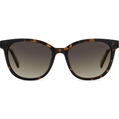 Afbeelding van Polaroid Cat Eye Womens Havana Gold Brown Polarized Lunettes de soleil
