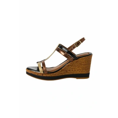 Afbeelding van TAMARIS 1 28302 44 098 Sandaal zwart/goud maat 37