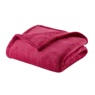 Image de Doux nid couverture microlon 100x150 cm fuchsia