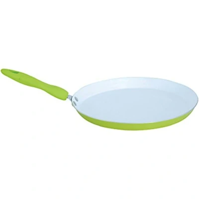Afbeelding van MSV 110401 Pannenkoekenpan voor alle warmtebronnen, aluminium/keramiek/siliconen, groen, 48 x 28 8 cm, diameter cm