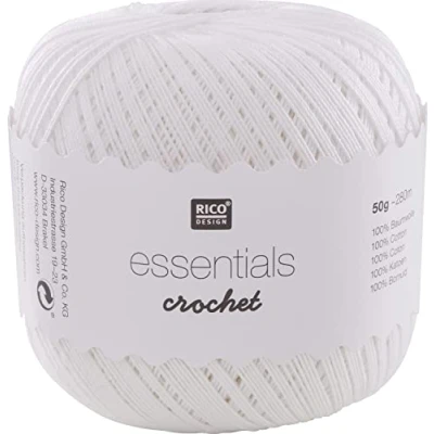 Afbeelding van Rico Design Essentials haken, 100% katoen, wit