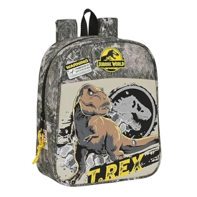 Afbeelding van Kinderrugzak Jurassic World Warning Grijs 22 x 27 10 cm