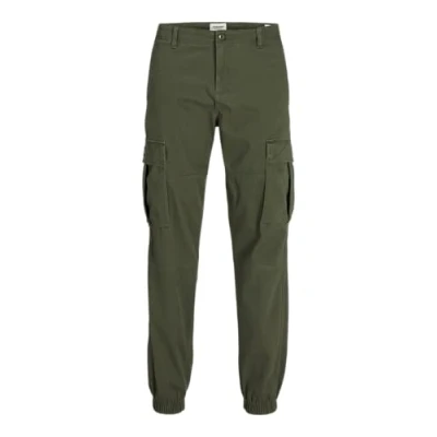 Afbeelding van JACK &amp; JONES Jpstkane Jjjonnie Cuffed Cargo Broek voor heren, Olijfgroen, Taille 31 / lengte 32
