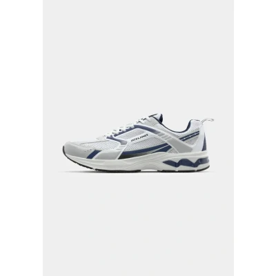 Afbeelding van Jack &amp; Jones Jfwtokyo Sneakers laag, Heren, Maat: 46, Bright white/medieval blue Imitatieleer/ textiel