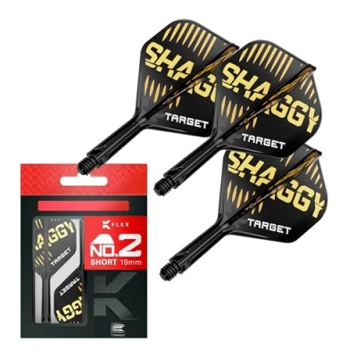 Afbeelding van Target Darts Scott Williams K Flex Flights and Shaft System, Nr.2 Pak van 3 Kflex All In One Flights, Player Edition Accessoires Dart Stem Kort (19 mm)