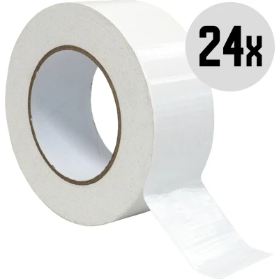 Afbeelding van DULA Duct tape Wit 50mm x 50m 24 Rollen Ducktape Reparatie
