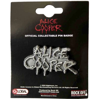 Afbeelding van Alice Cooper Dripping Logo Silver Pin