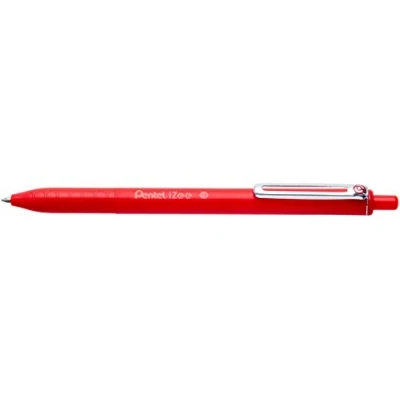 Afbeelding van Pentel BX470 B IZee balpen met metalen clip, 0,5 mm, rood, 12 stuks